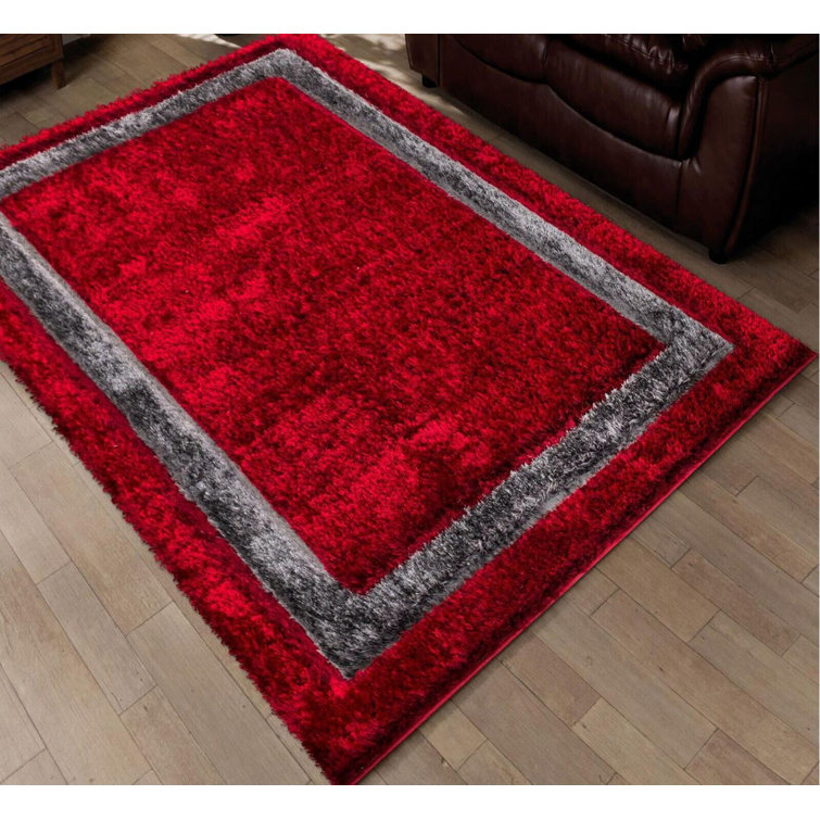 Ebern Designs Papillion Geometric Red Area Rug Wayfair.co.uk